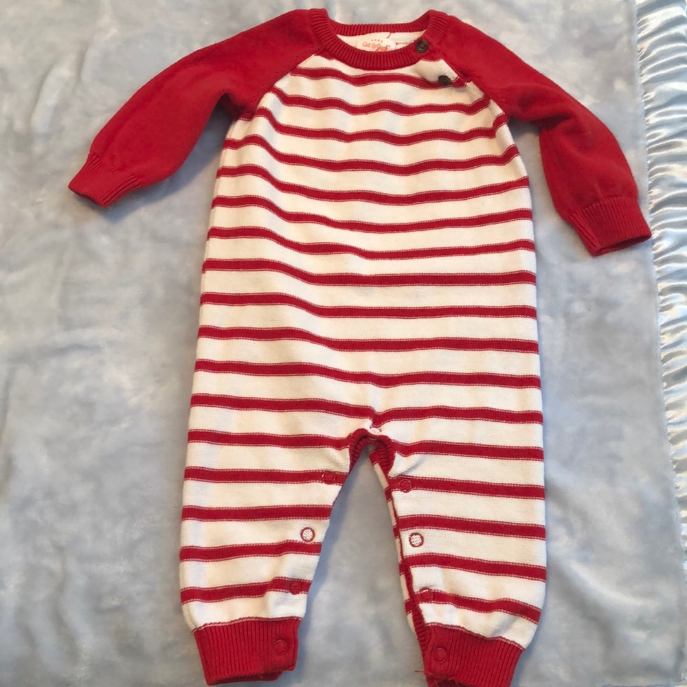 Christmas stripe onesie